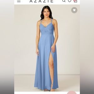 Azazie Aubrey size 10 Steel Blue